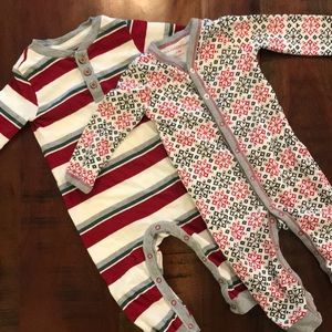 Burt’s Bees Baby Snap Romper Duo